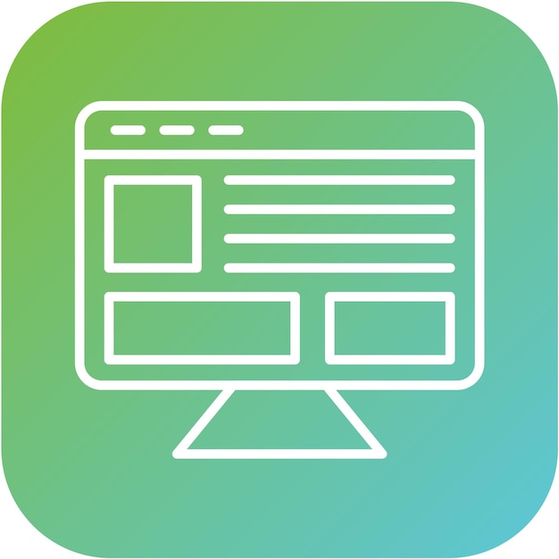 Diseño vectorial Estilo de icono de publicidad de visualización