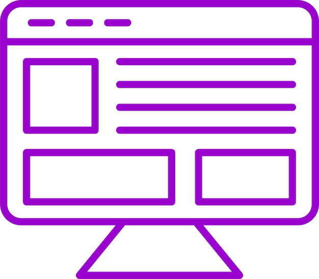 Diseño vectorial Estilo de icono de publicidad de visualización