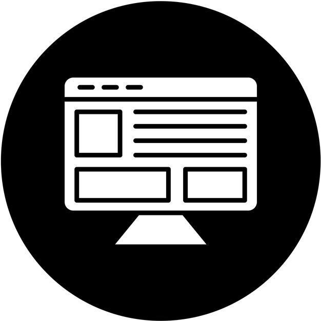 Diseño vectorial Estilo de icono de publicidad de visualización