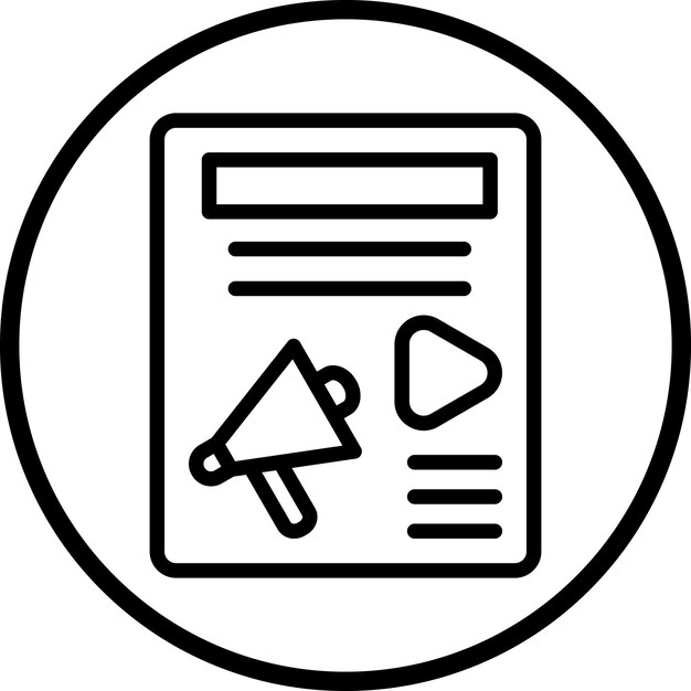 Diseño vectorial de estilo de icono publicitario
