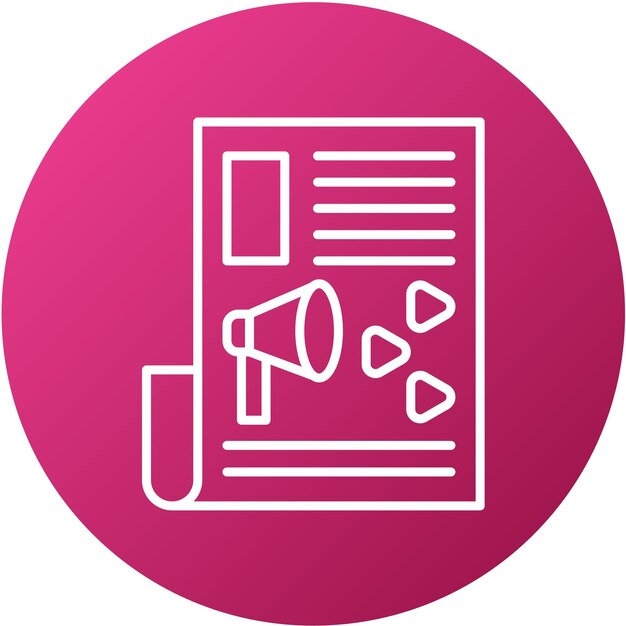 Diseño vectorial de estilo de icono publicitario