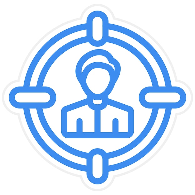Diseño vectorial Estilo del icono del público objetivo