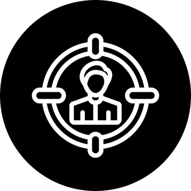 Diseño vectorial Estilo del icono del público objetivo