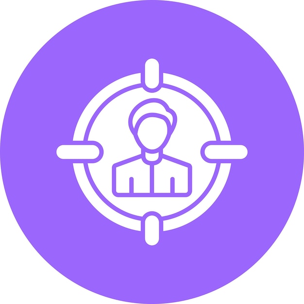 Diseño vectorial Estilo del icono del público objetivo