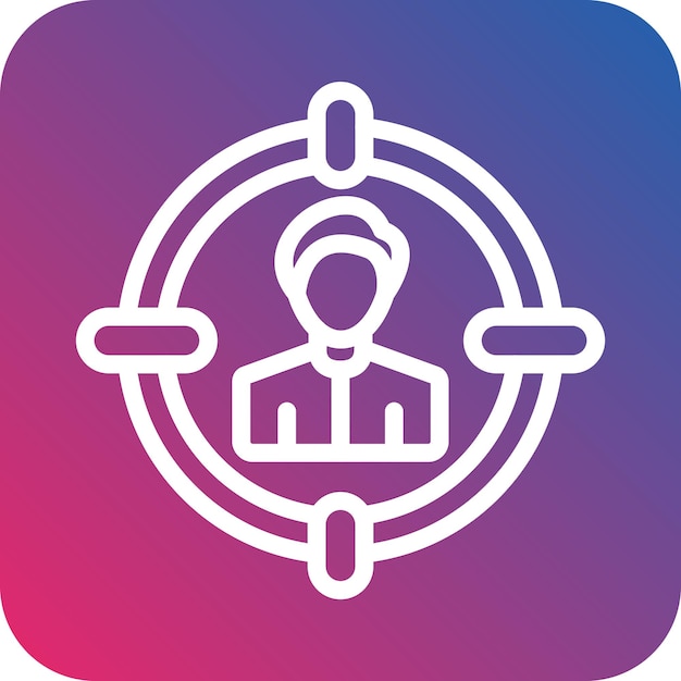 Diseño vectorial Estilo del icono del público objetivo