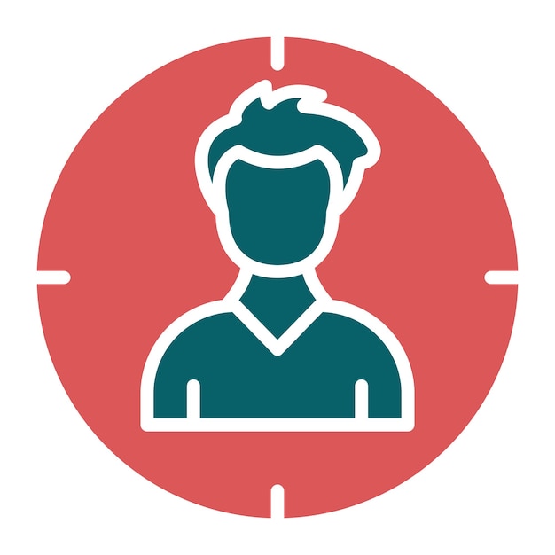 Diseño vectorial Estilo del icono del público objetivo