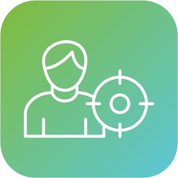 Diseño vectorial Estilo del icono del público objetivo