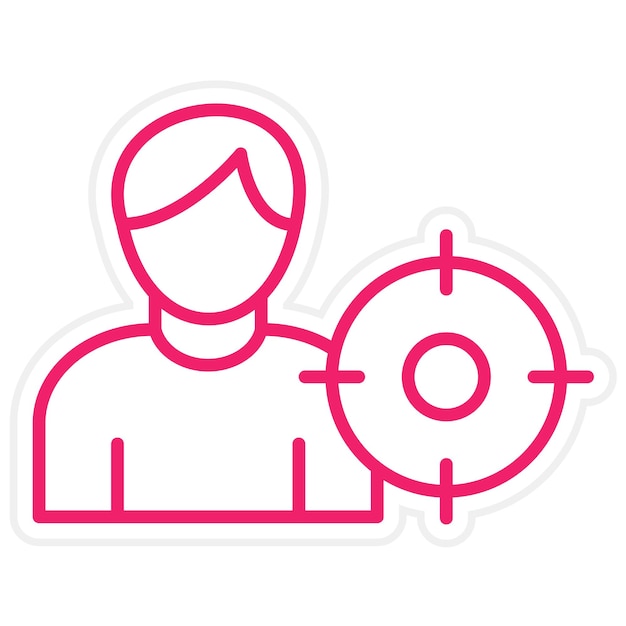Diseño vectorial Estilo del icono del público objetivo