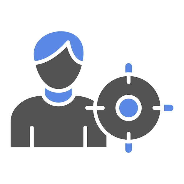 Diseño vectorial Estilo del icono del público objetivo