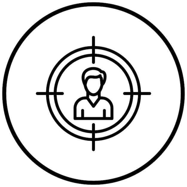 Diseño vectorial Estilo del icono del público objetivo