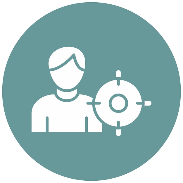 Diseño vectorial Estilo del icono del público objetivo