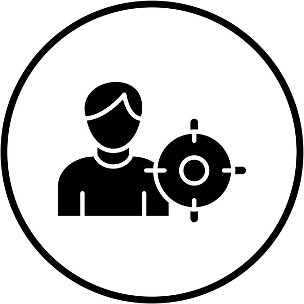 Diseño vectorial Estilo del icono del público objetivo