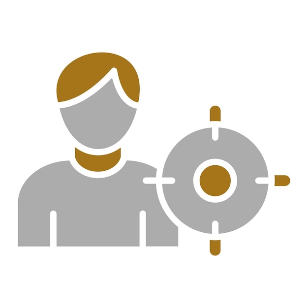 Diseño vectorial Estilo del icono del público objetivo
