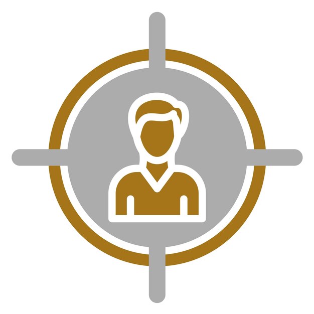 Diseño vectorial Estilo del icono del público objetivo