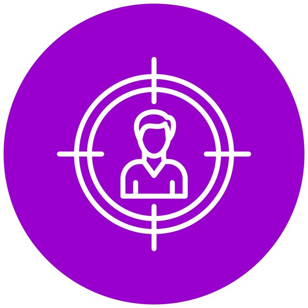 Diseño vectorial Estilo del icono del público objetivo