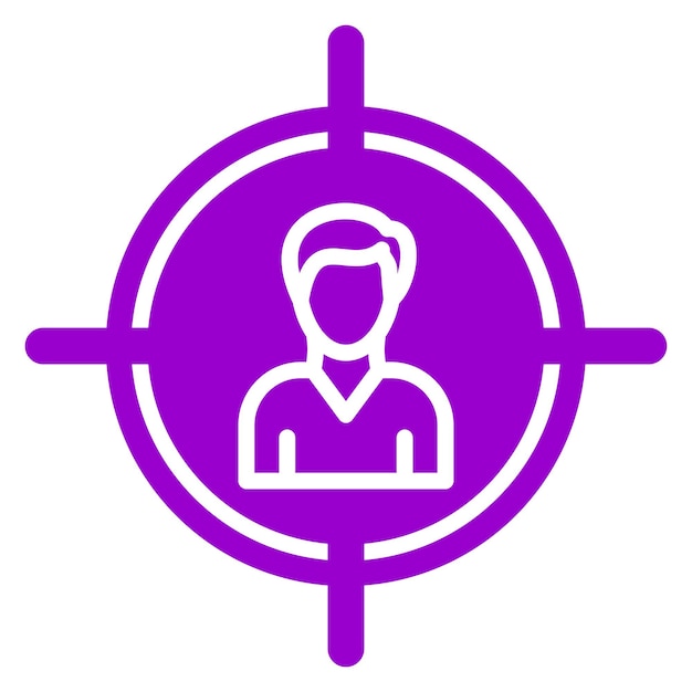 Diseño vectorial Estilo del icono del público objetivo