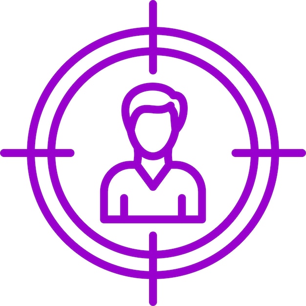 Diseño vectorial Estilo del icono del público objetivo