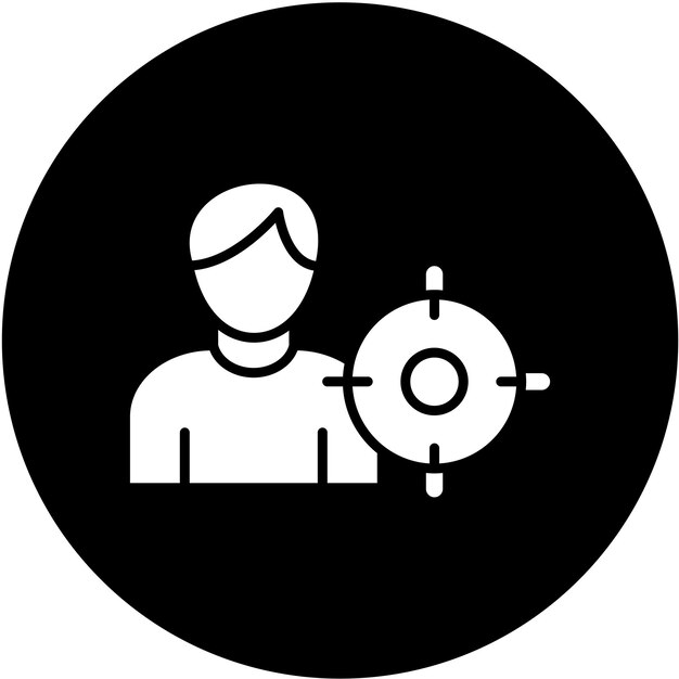 Diseño vectorial Estilo del icono del público objetivo