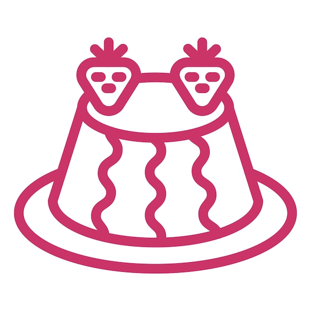 Diseño vectorial Estilo del icono del pudín