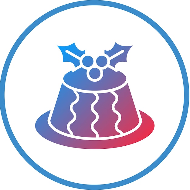 Diseño vectorial Estilo del icono del pudín