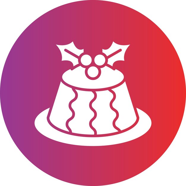 Diseño vectorial Estilo del icono del pudín