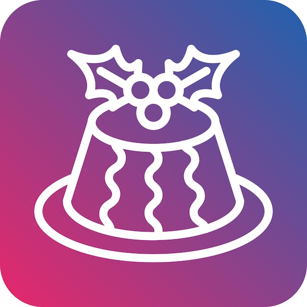 Diseño vectorial Estilo del icono del pudín
