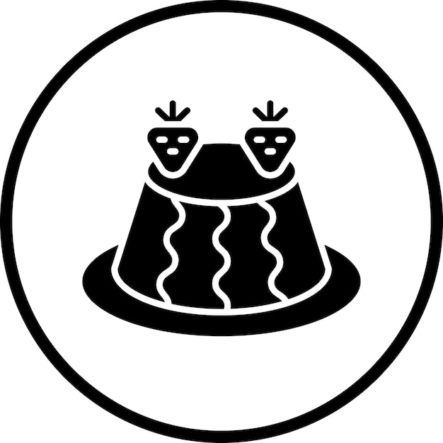 Diseño vectorial Estilo del icono del pudín