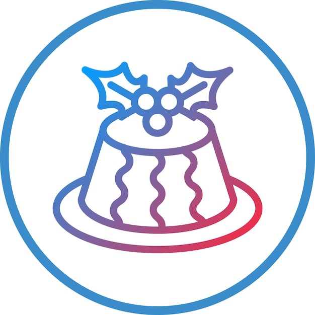 Diseño vectorial Estilo del icono del pudín