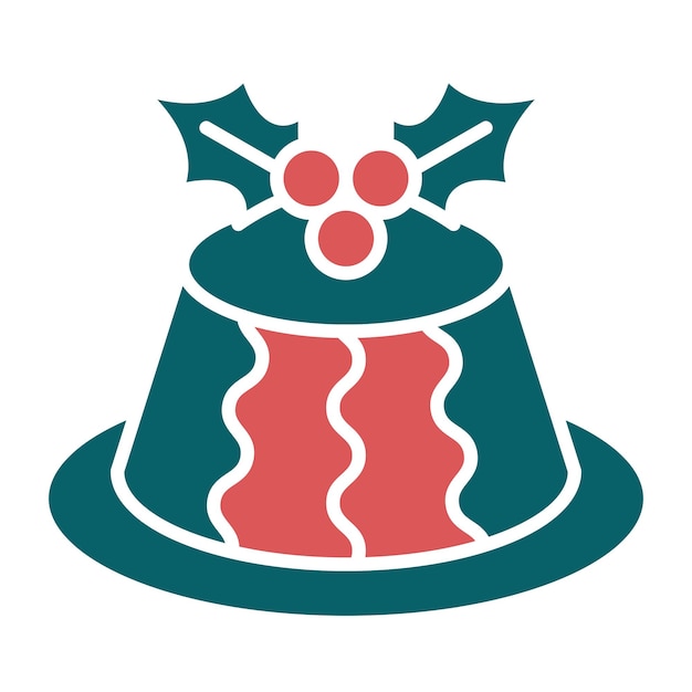 Diseño vectorial Estilo del icono del pudín