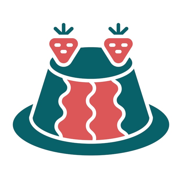 Diseño vectorial Estilo del icono del pudín