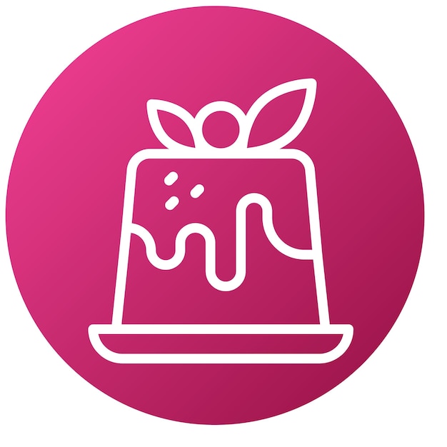 Diseño vectorial Estilo del icono del pudín