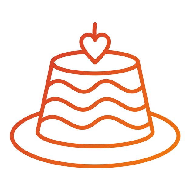 Diseño vectorial Estilo del icono del pudín