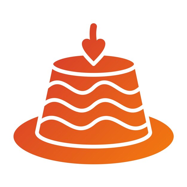 Diseño vectorial Estilo del icono del pudín