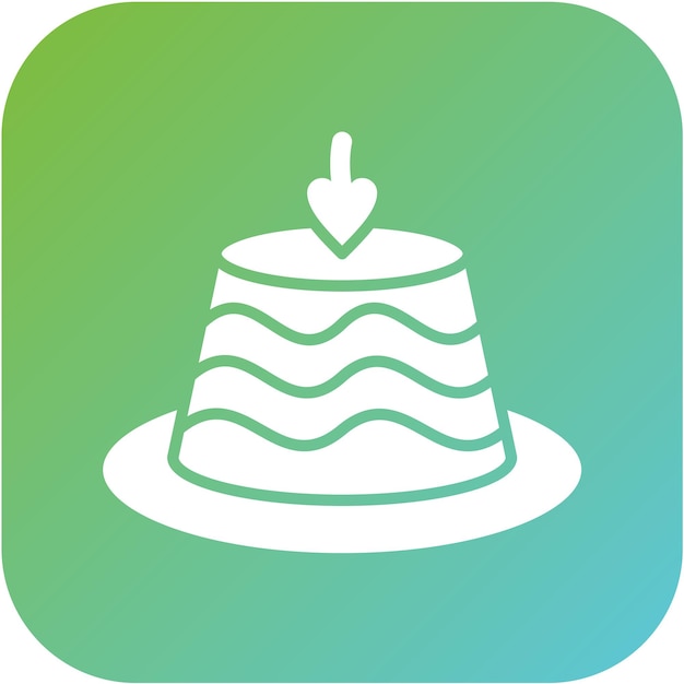 Diseño vectorial Estilo del icono del pudín
