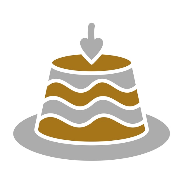 Diseño vectorial Estilo del icono del pudín