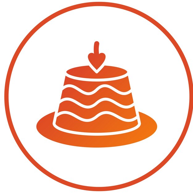 Diseño vectorial Estilo del icono del pudín