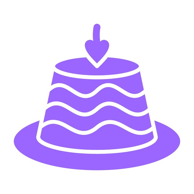 Diseño vectorial Estilo del icono del pudín