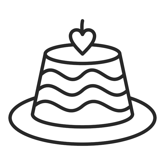 Diseño vectorial Estilo del icono del pudín