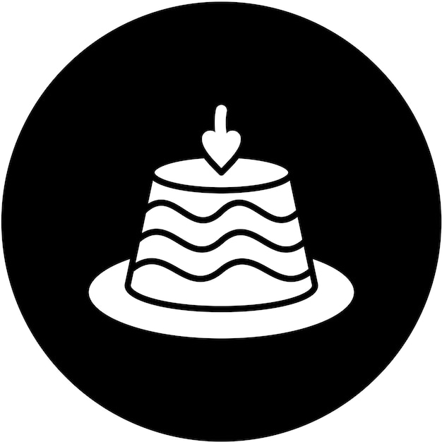 Diseño vectorial Estilo del icono del pudín
