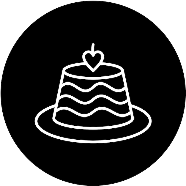 Diseño vectorial Estilo del icono del pudín
