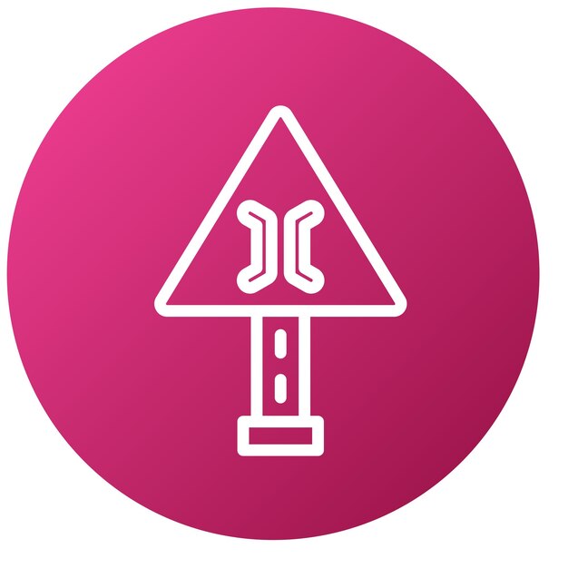 Diseño vectorial Estilo del icono del puente estrecho