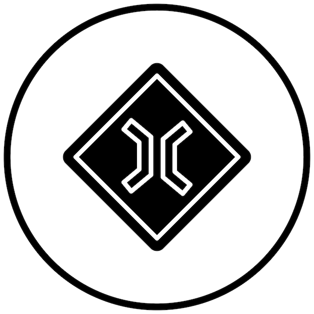 Diseño vectorial Estilo del icono del puente estrecho