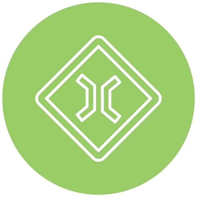 Diseño vectorial Estilo del icono del puente estrecho