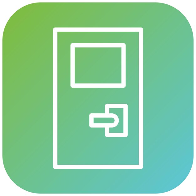 Diseño vectorial Estilo del icono de la puerta del aula