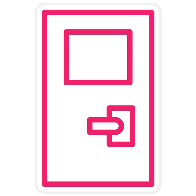 Diseño vectorial Estilo del icono de la puerta del aula