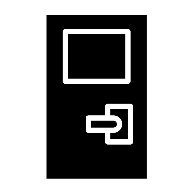 Diseño vectorial Estilo del icono de la puerta del aula