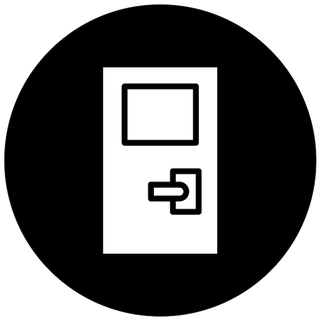 Diseño vectorial Estilo del icono de la puerta del aula