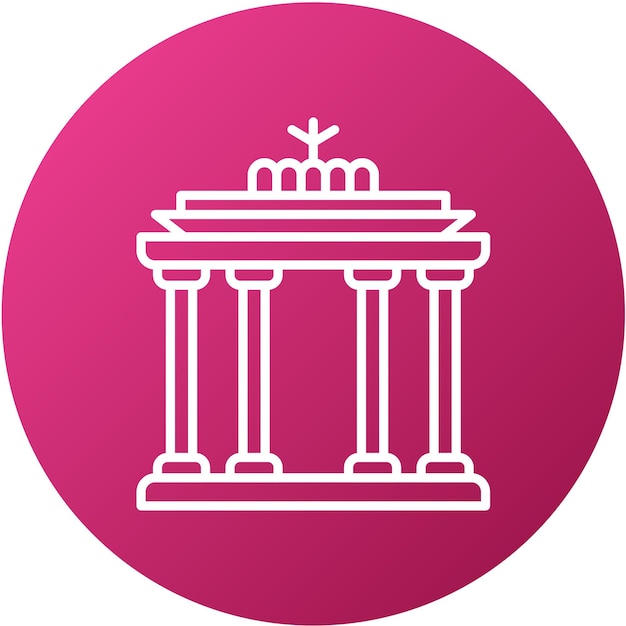 Diseño vectorial Estilo del icono de la Puerta de Brandeburgo