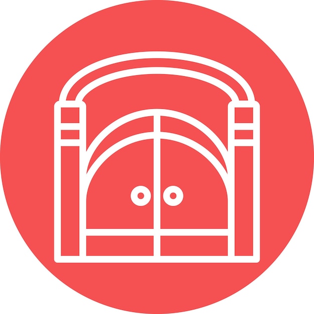 Diseño vectorial Estilo del icono de la puerta del cementerio