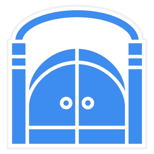 Diseño vectorial Estilo del icono de la puerta del cementerio
